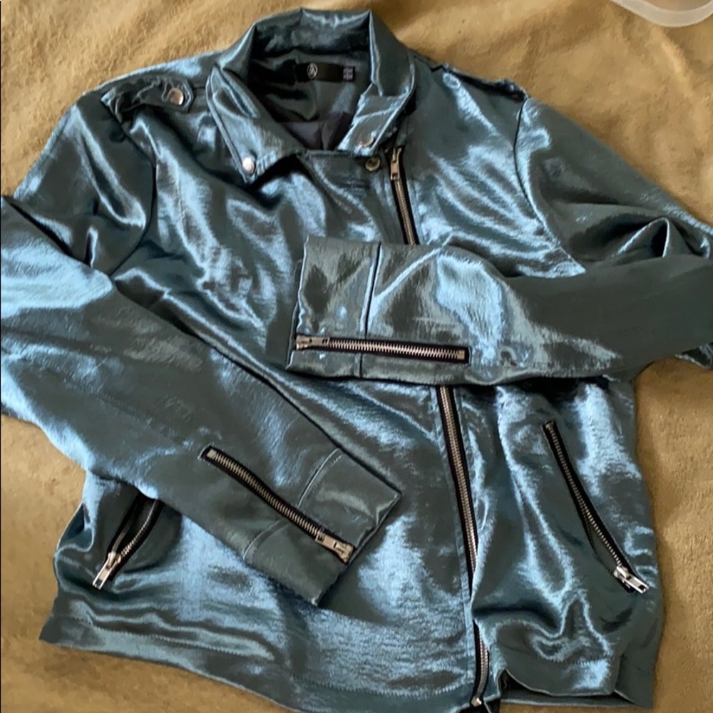 Misguided baby blue jacket